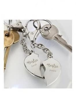 Personalised #Bestie Keyring, One Colour, Women