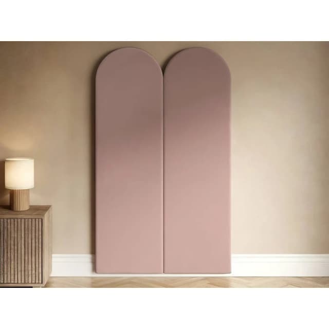 Solace+Co Cirrus Headboard Wall Panels Single Velvet in Pink Pink Unisex