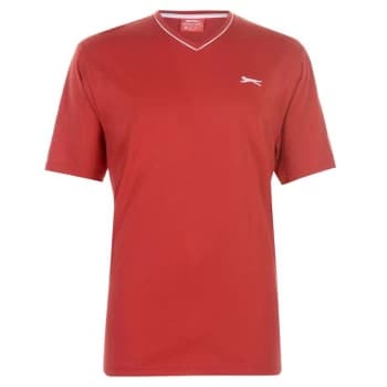 Slazenger V Neck T Shirt Mens - True Red