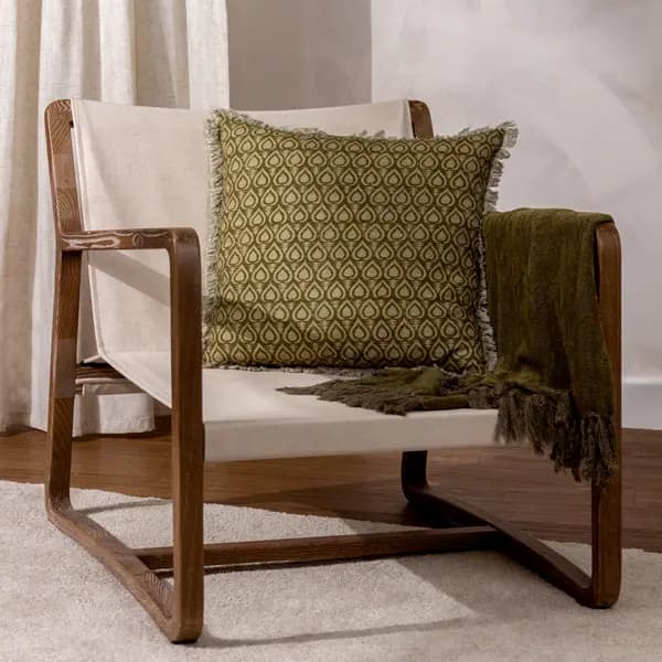 Georgi Cushion Olive, Olive / 50 x 50cm / Polyester Filled