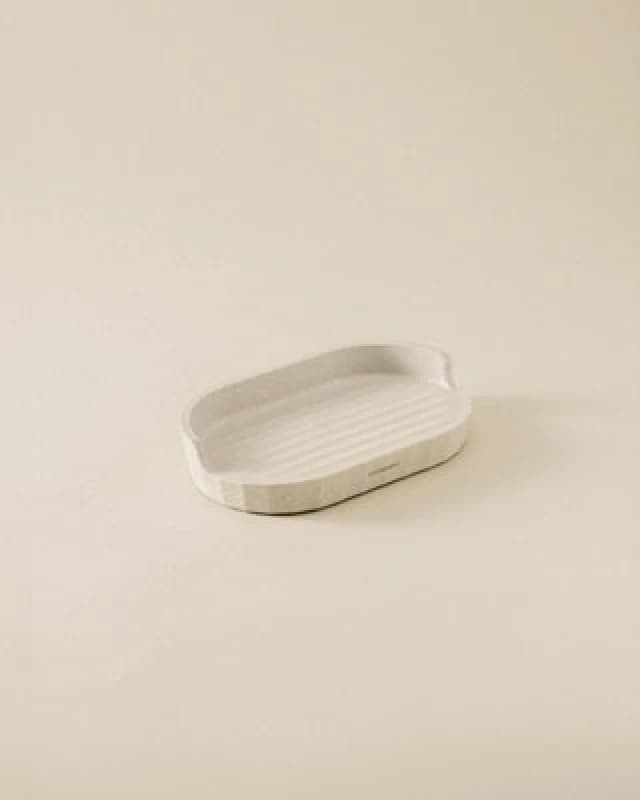 Cosmic Shower 'Soap Dish' Metal made with Screws & White Finish White