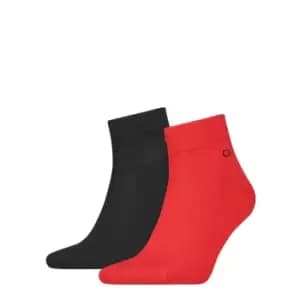 Calvin Klein quarter Socks 2 Pack Mens - Red