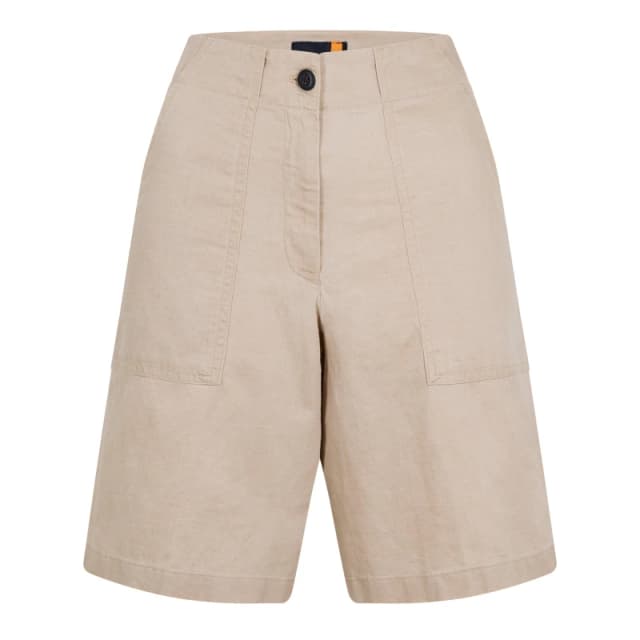 Timberland Womens Linen Bermuda Chino Shorts Safari female 25