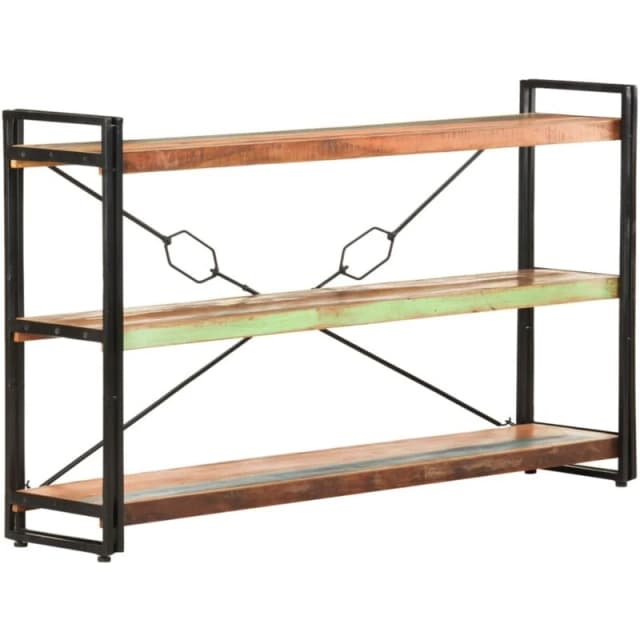 VIDAXL 3-Tier Bookcase 140x30x80cm Solid Reclaimed Wood Vidaxl 8720286200797