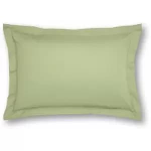 Charlotte Thomas - Poetry Plain Dye 144 Thread Count Combed Yarns Green Oxford Pillowcase - Green