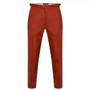 Ted Baker Shutton Wool Linen Mix Trousers - Red