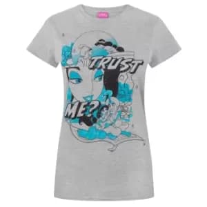 Disney Womens/Ladies Aladdin Trust Me T-Shirt (Large) (Grey)
