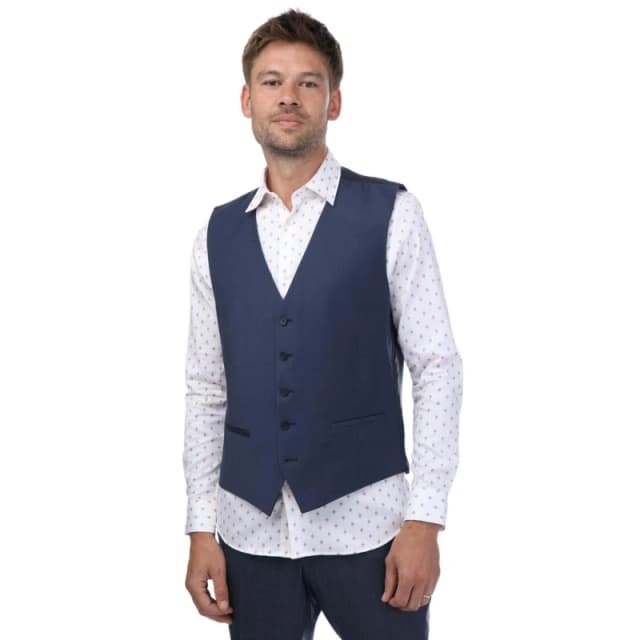Ted Baker Men Premium Blue Waistcoat Size: 38R Blue 38R Male 5059508280129