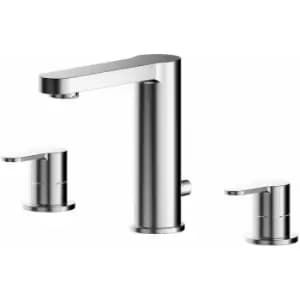 Nuie - Arvan 3-Hole Basin Mixer Tap with Pop-Up Waste - Chrome