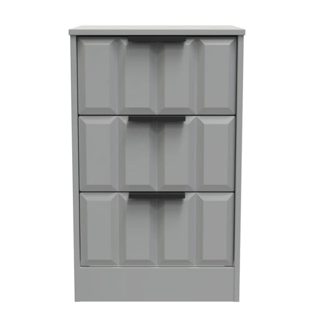 Ready Assembled 2 U Seattle 3 Drawer Bedside (Ready Assembled) in Grey Size: Small Grey Unisex Small