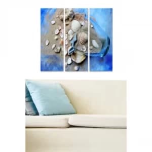 MDF3121354 Multicolor Decorative MDF Painting (3 Pieces)