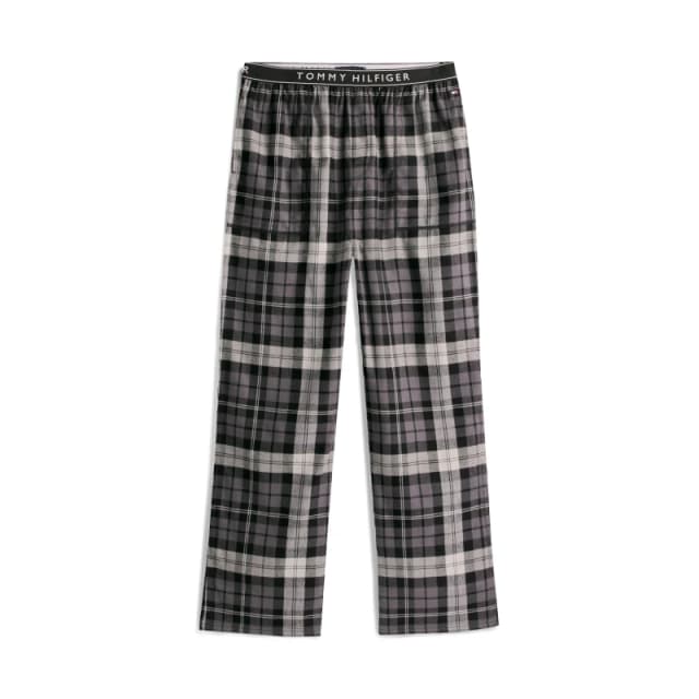 Tommy Hilfiger Mens Essential Flannel Pyjama Trousers Black Tartan male L