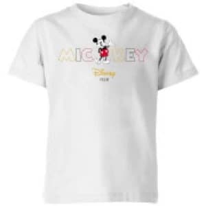 Disney Mickey Mouse Disney Wording Kids T-Shirt - White - 11-12 Years