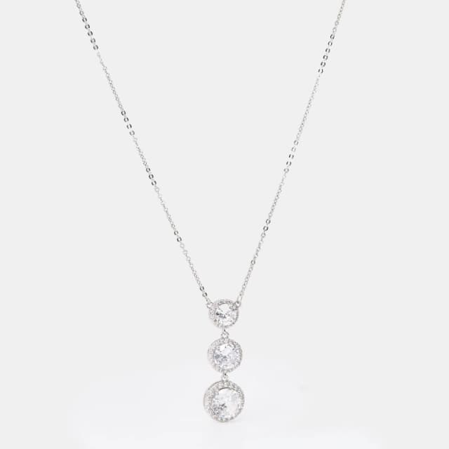 Mason Knight Yager Triple Cubic Stone Connect Necklace White female One Size