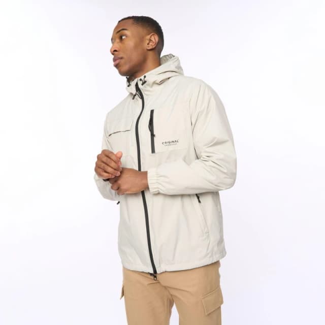 Crosshatch Crosshatch Men Utilate Jacket in Light Stone Size: Small Light Stone S Male 5059294656009