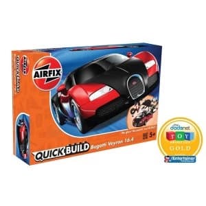 Bugatti 16.4 Veyron Black/Red Quickbuild Air Fix Model Kit