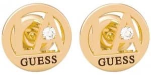 Guess LA Gold PVD Stainless Steel Round Stud Earrings Jewellery