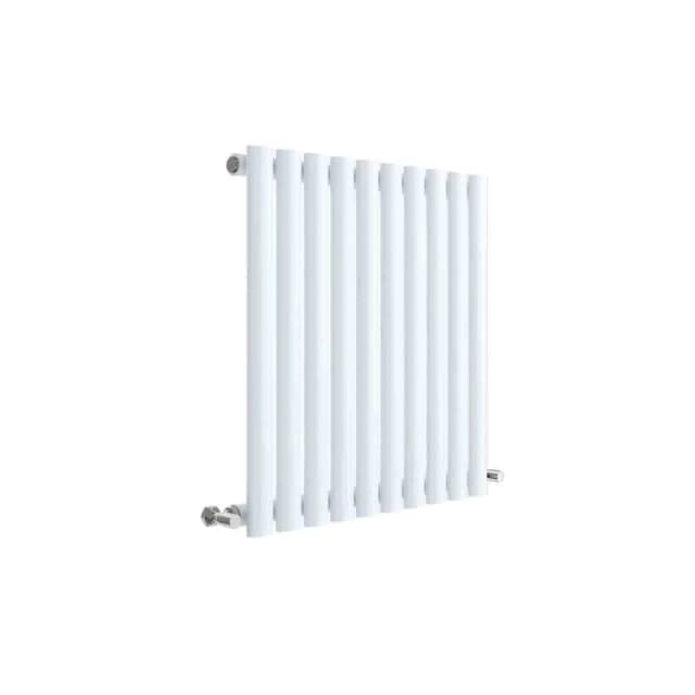 Aspire Aspire - Hudson Reed Revive Single Designer Horizontal Radiator 600mm h x 586mm w - High Gloss White PWHL338