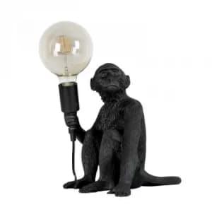 George Monkey Table Lamp in Black