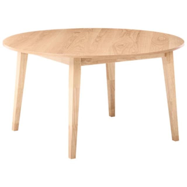 Beliani Dining Table Huntley Light Oak 140 Cm 140 Cm