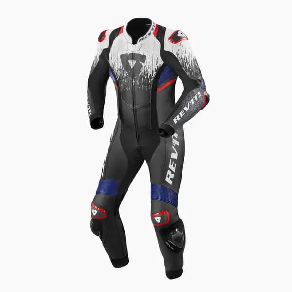 REV'IT! Quantum 2 One Piece Racing Suit White Blue Size 48