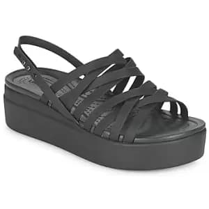 Crocs CROCS BROOKLYN STRAPPY LOWWDGW womens Sandals in Black,6,9,5,7,8