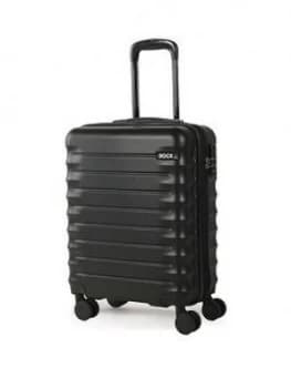 Rock Luggage Synergy Carry-On 8 Wheel Black Suitcase