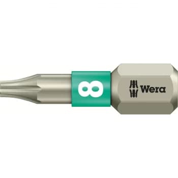 Wera Torsion Stainless Steel Torx Screwdriver Bit T8 25mm Pack of 1