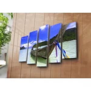 5PATK-2 Multicolor Decorative Canvas Painting (5 Pieces)