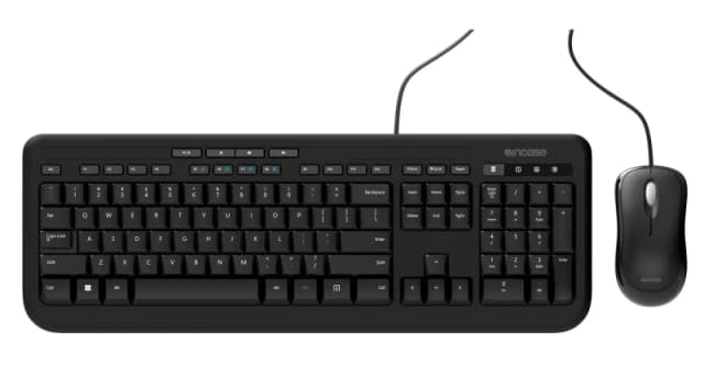 Incase Incase Designed by Microsoft Wired Desktop 600 keyboard Mouse included Universal USB QWERTY UK English Black APB-00006