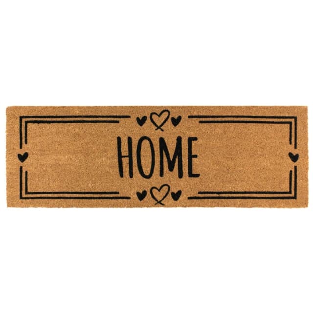 JVL Eco-Friendly Latex Backed Coir Entrance Doormat Runner, 40x120cm - Home Hearts, Brown 02-293