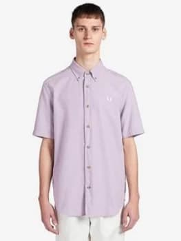 Fred Perry Overdyed Shirt - Lavender, Lavender Size M Men