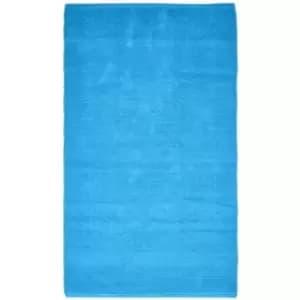 Chenille Plain Cotton Extra Large Rug Blue, 110 x 170cm - Blue - Blue - Homescapes
