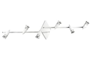 Alfa 6 Light Indoor Adjustable Wall Spotlight White, GU10