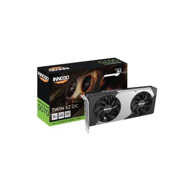 INNO3D GeForce RTX 5070 12GB TWIN X2 GDDR7 Graphics Card - Black - N50702-12D7-195064N