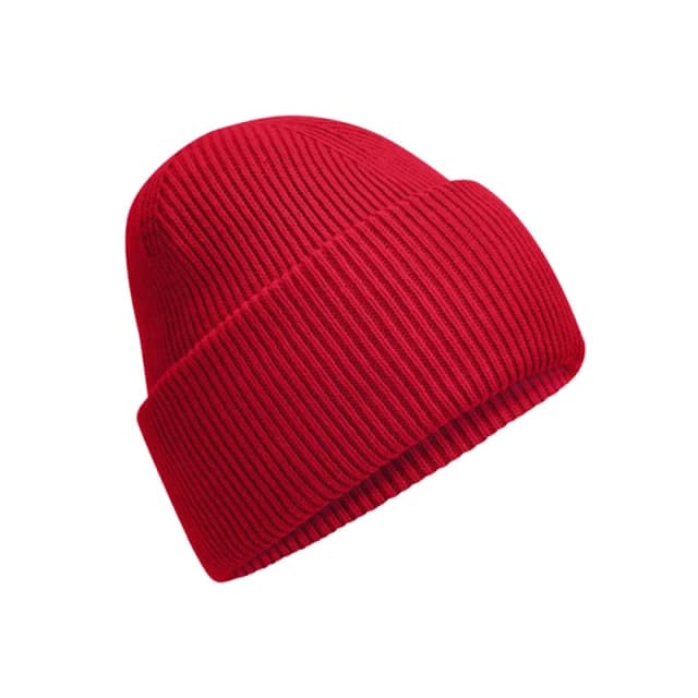 Beechfield Beechfield Men Classic Deep Cuffed Beanie in Red Red One Size Male 5063425806805