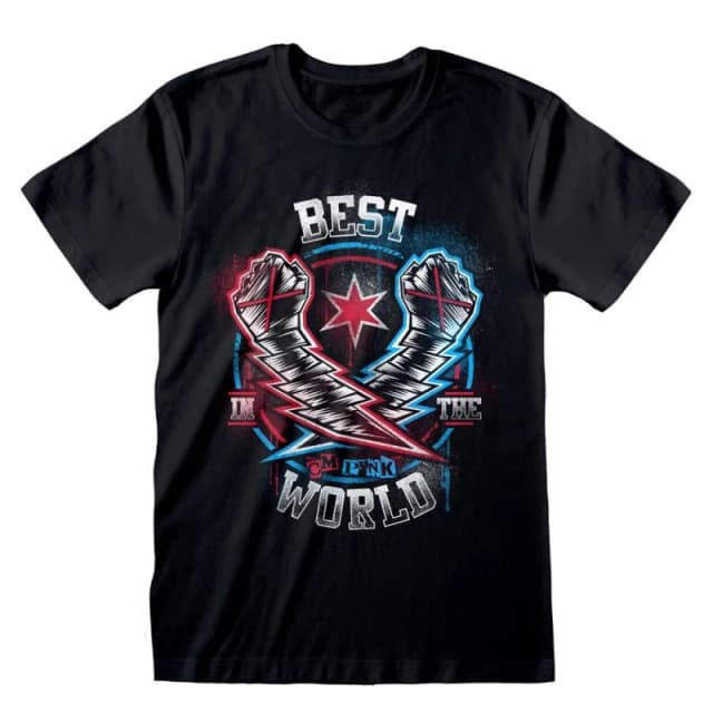 WWE Mens CM Punk Best In The World T-Shirt in Black Size: Small Black Male S