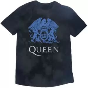 Queen - Blue Crest Unisex XX-Large T-Shirt - Black