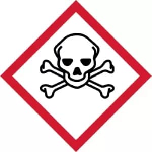 GHS Skull and Cross Bones Pictogram Label - Single - 100 x 100mm
