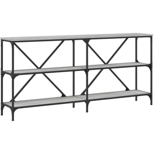 Vidaxl Console Table Grey Sonoma 160X30X75cm Engineered Wood And Iron, Grey 832851