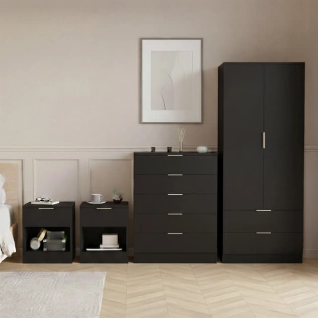 Lassic Vida Designs Trega 4 Piece Bedroom Set 4 Black unisex 4 Piece