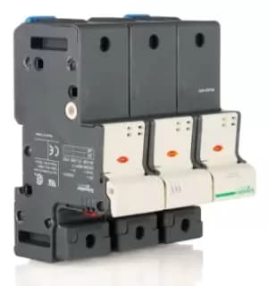 Schneider Electric 125A Rail Mount Fuse Holder for 22 x 58mm Fuse, 3P, 690V
