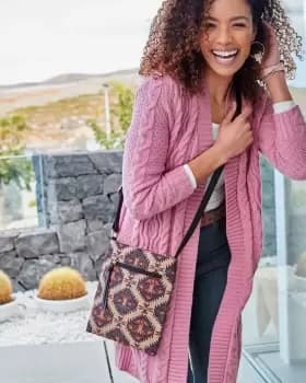 Cotton Traders Aztec Cross Body Bag in Multi