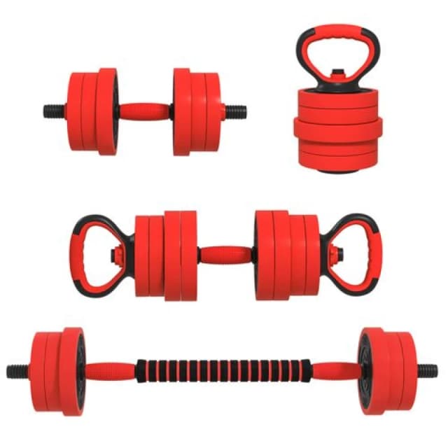 SPORTNOW Weight Dumbbells Set - Barbell - Kettlebell - Push Up Stand - 20kg TJ Hughes 5056725589110
