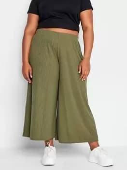 Yours Yours Rib Culottes Khaki