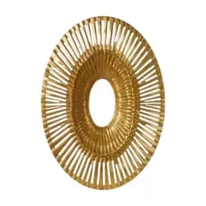 Contemporary Gold Oval Wall Sculpture