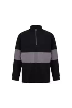 Panelled Zip Neck Top