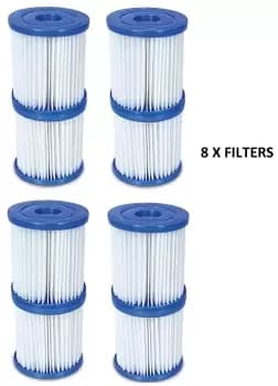 8 x Type I / Type 1 Bestway Pool Filter Cartridge (8x9cm)