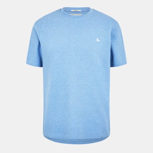Jack Wills Mens JW Bubble Texture Regular Fit T-Shirt Sky male XS