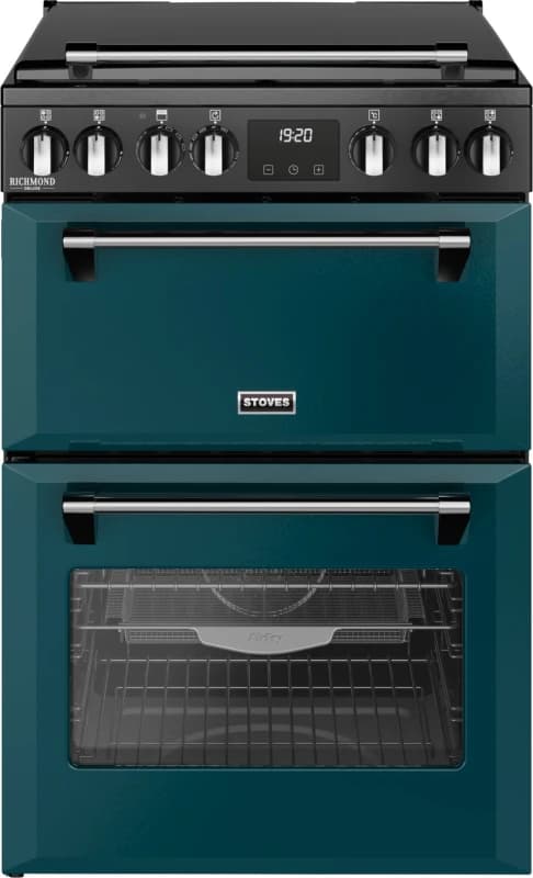 Stoves 60cm wide Double Oven Dual Fuel Richmond DX MRA 60DF Mini Range Cooker - Deep Marine - A/A Rated